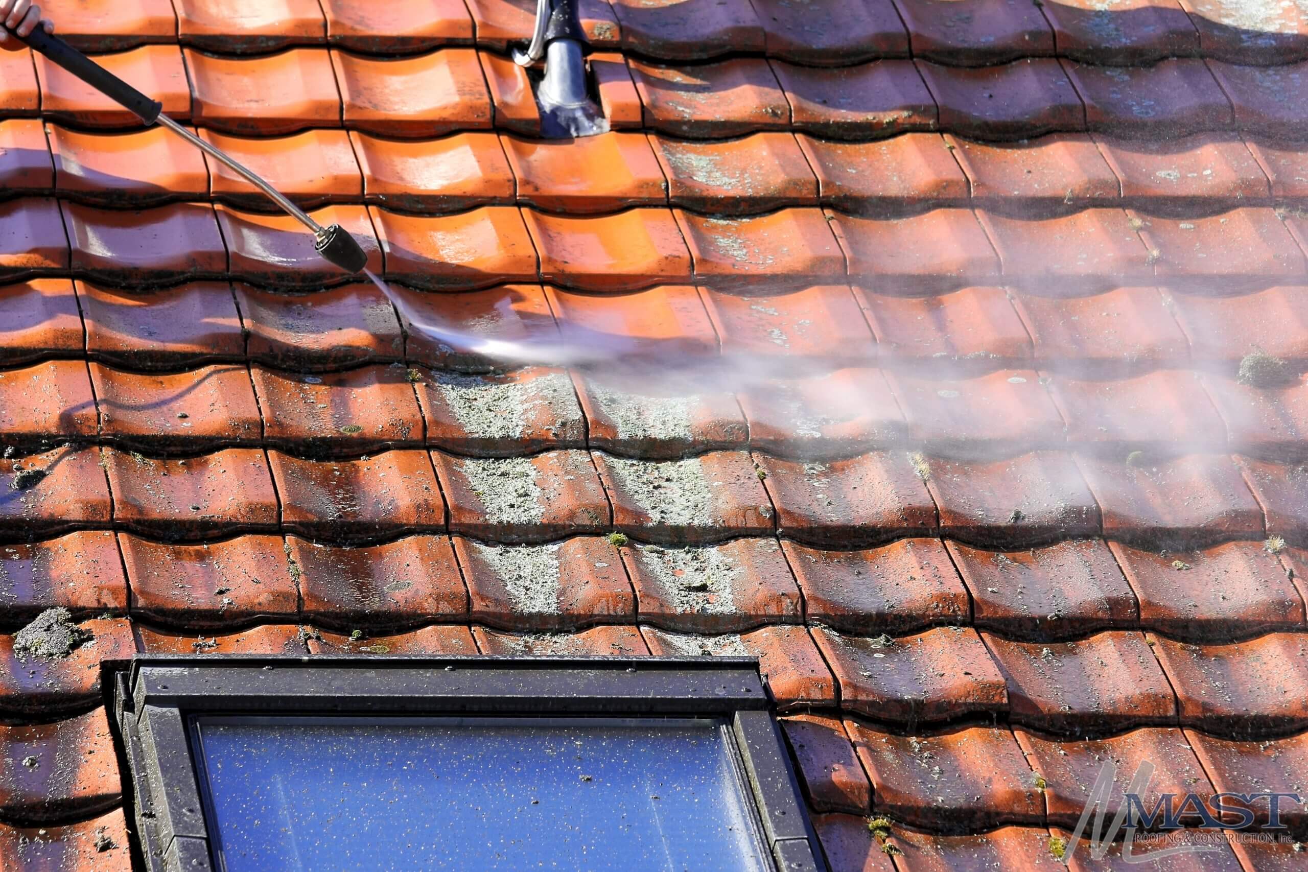 Detail očišťované střechy